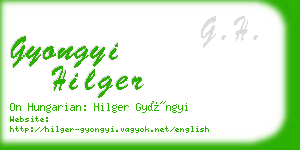 gyongyi hilger business card
